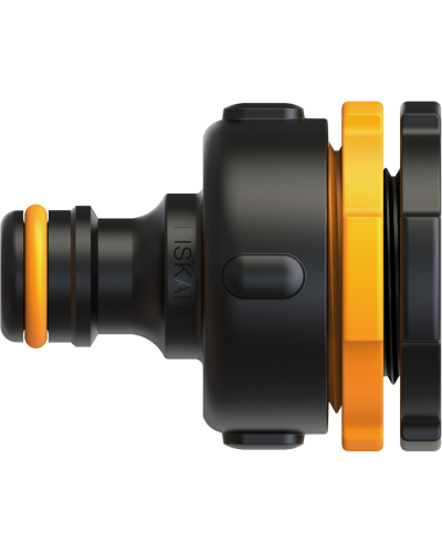 Штуцер різьбовий пластиковий Fiskars 1" з перехідником 3/4" + 1/2" (1027051)