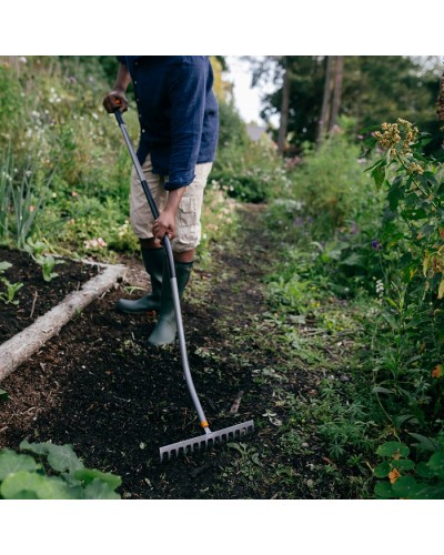 Грабли металлические Fiskars Ergonomic 36 см с эргономичной ручкой 150 см (1077112)