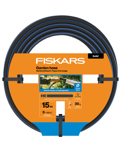 Шланг Fiskars Solid 13 мм (1/2"), 15 м, 1027102 (1076049)