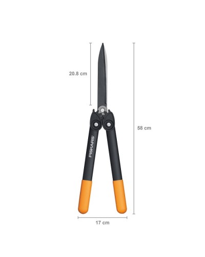 Ножиці для живоплоту механічні Fiskars PowerGear™ HS72, 21 см, 114790 (1000596)