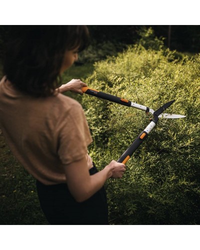 Ножиці для живоплоту механічні телескопічні 68-93 см Fiskars SmartFit™ HS86, 22 см, 114800 (1013565) Ножиці для живоплоту механічні телескопічні 68-93 см Fiskars SmartFit™ HS86, 22 см, 114800 (1013565)