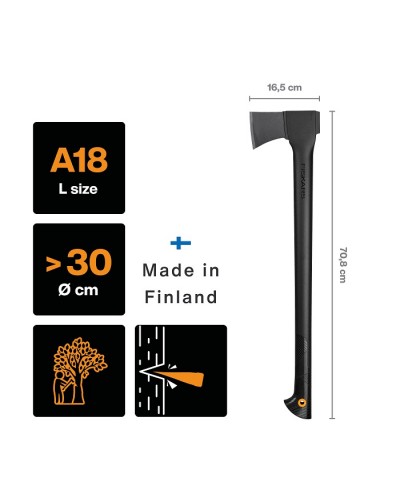 Універсальна сокира Fiskars Solid A18, 71 см, 1.6 кг (1052045)