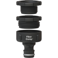 Штуцер різьбовий пластиковий Fiskars FiberComp 1" з перехідником 3/4" + 1/2" (1027056)