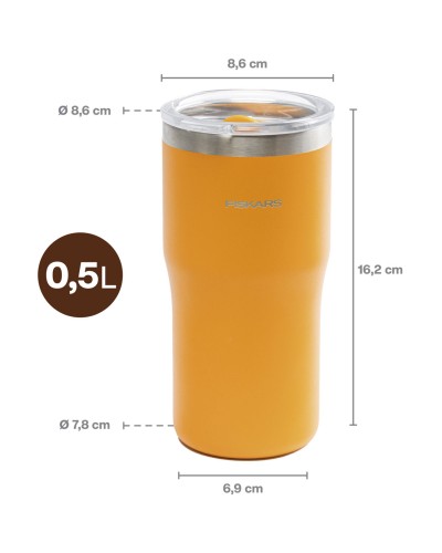 Термокружка Fiskars On-the-go 0.5 л помаранчева (1078761) Термокружка Fiskars On-the-go 0.5 л помаранчева (1078761)