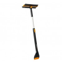 Щетка-скребок телескопическая поворотная 96-121 см Fiskars X-series™ щетка 26 см, скребок 9 см (1078492)