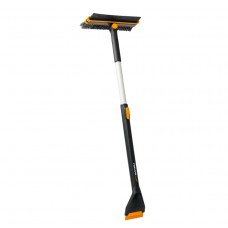 Щетка-скребок телескопическая поворотная 96-121 см Fiskars X-series™ щетка 26 см, скребок 9 см (1078492)
