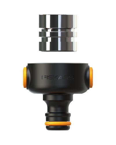 Штуцер + адаптер Fiskars для смесителя M22x1", M24x1" (1027062)