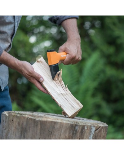Подарочный набор Fiskars, топор X5 XXS + нож Heavy Duty + пилка Xtract SW73 + сумка (2020961)