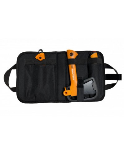 Подарочный набор Fiskars, топор X5 XXS + нож Heavy Duty + пилка Xtract SW73 + сумка (2020961)