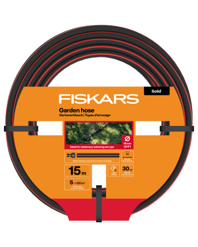 Шланг Fiskars Solid 19 мм (3/4”) 15 м, 1027109 (1076061)