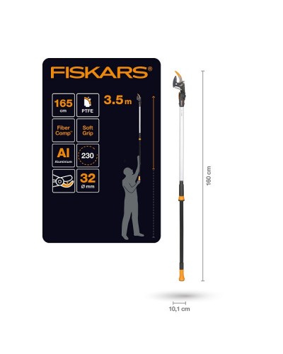 Садовый высоторез Fiskars PowerGear™ X UPX82, 1.65 м, до 32 мм (1023625)