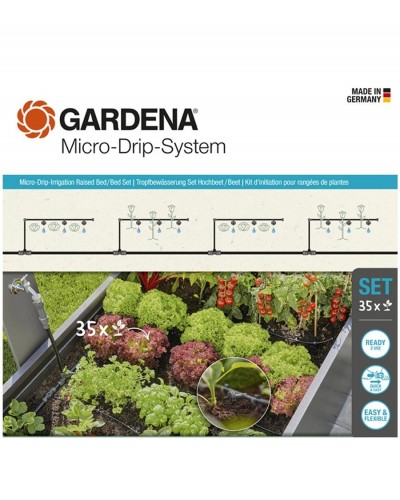 Комплект поливу Gardena Micro-Drip-System Raised Bed Set для високих грядок на 35 рослин (13455-20)