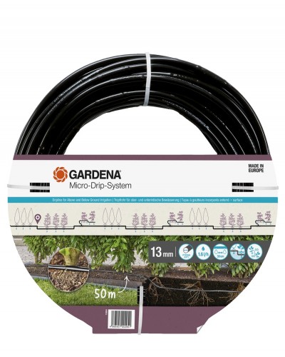 Шланг капельного полива Gardena Micro-Drip-System для рядного полива 50 м, 1.6 л/год (13504-20)