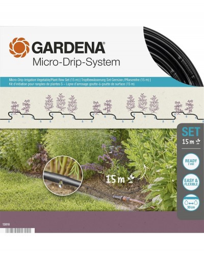 Базовий комплект поливу шланга-дощувача Gardena Micro-Drip-System 15 м, 1,5 л/год (13010-20)