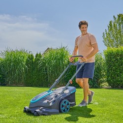 Gardena 2025 - Новая аккумуляторная газонокосилка GARDENA PowerMax Duo 46/36V P4A