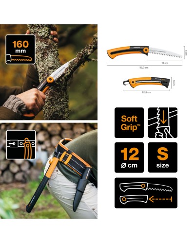 Садовая пила складная Fiskars Xtract™ SW73, S - 160 мм, 123870 (1000613)
