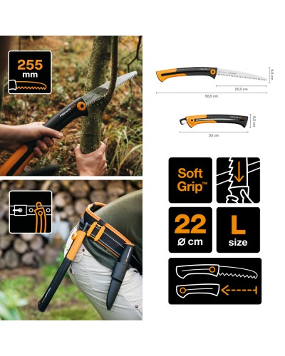 Садовая пила складная Fiskars Xtract™ SW75 L, 255 мм, 123880 (1000614)