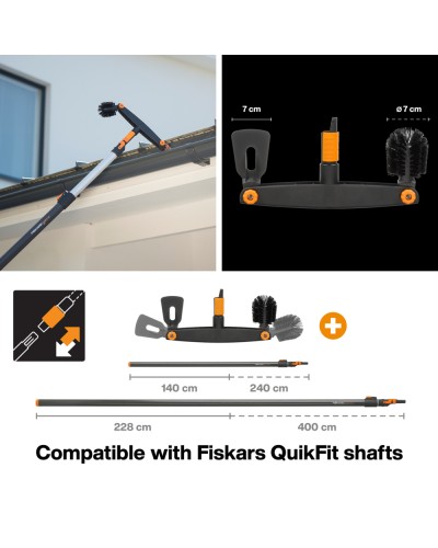 Щетка для очистки желобов Fiskars QuikFit™ 135542 (1001414) Щетка для очистки желобов Fiskars QuikFit™ 135542 (1001414)