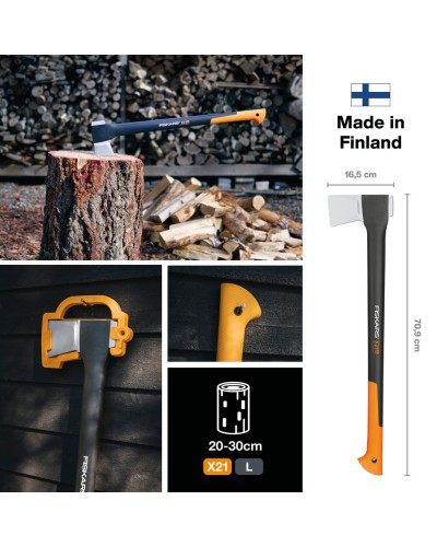 Сокира-колун Fiskars X21 L, 71 см, 1,6 кг, 122473 (1015642)