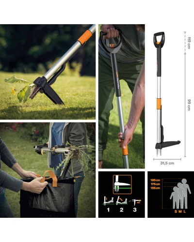 Інструмент для видалення бур'янів Fiskars SmartFit™ телескопічний 99-119 см, 139960 (1020125)