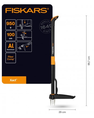 Інструмент для видалення бур'янів Fiskars Xact™ 100 см, 139950 (1020126) Інструмент для видалення бур'янів Fiskars Xact™ 100 см, 139950 (1020126)