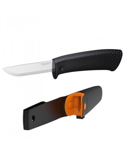 Будівельний ніж Fiskars Builder’s чорний із заточкою, 156016 (1023617)