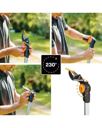 Телескопічний висоторіз Fiskars PowerGear™ UPX86, 2.4-4 м, 32 мм (1023624)