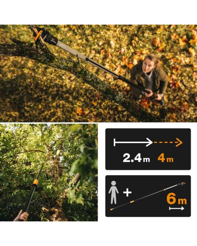 Телескопічний висоторіз Fiskars PowerGear™ UPX86, 2.4-4 м, 32 мм (1023624)
