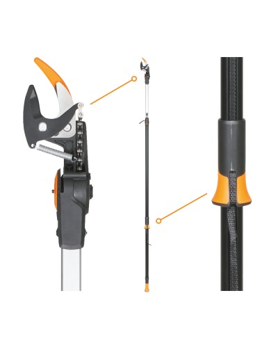 Телескопічний висоторіз Fiskars PowerGear™ UPX86, 2.4-4 м, 32 мм (1023624)