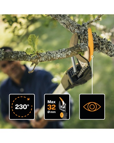 Телескопічний висоторіз Fiskars PowerGear™ UPX86, 2.4-4 м, 32 мм + садова пилка UPX80, 330 мм (1023634)