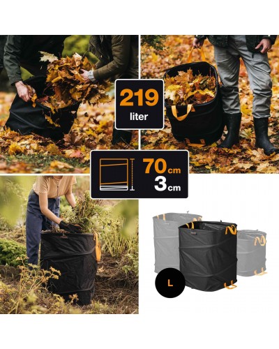 Садовий мішок Fiskars Ergo™ Pop-up L, 219L (1028373) Садовий мішок Fiskars Ergo™ Pop-up L, 219L (1028373)