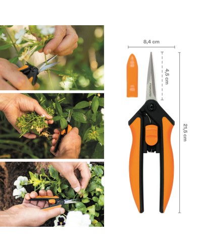 Ножницы для трав и цветов Fiskars Solid™ Micro-Tip Snip SP130 (1051600)