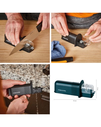 Точилка для кухонних ножів Fiskars Essential Roll-Sharp, 1023811 (1065598) Точилка для кухонних ножів Fiskars Essential Roll-Sharp, 1023811 (1065598)
