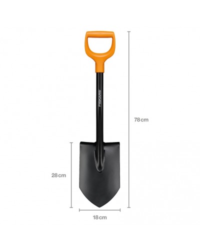 Лопата штыковая короткая Fiskars Solid 80 см, 1014809 (1066715)