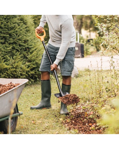 Лопата подборная металлически монолитная Fiskars Solid, D-ручка, 127 см (1066718)