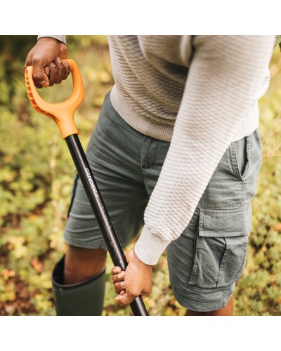 Лопата подборная металлически монолитная Fiskars Solid, D-ручка, 127 см (1066718)