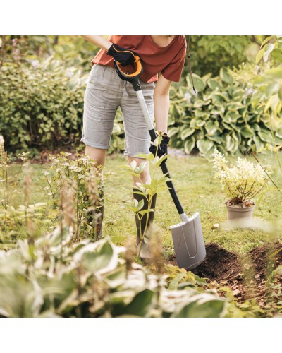 Лопата штыковая со скругленным лезвием Fiskars Xact™ 120 см со шкалой (1066730) Лопата штыковая со скругленным лезвием Fiskars Xact™ 120 см со шкалой (1066730)