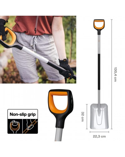 Лопата совкова універсальна Fiskars Xact™ 130 см (1066731) Лопата совкова універсальна Fiskars Xact™ 130 см (1066731)