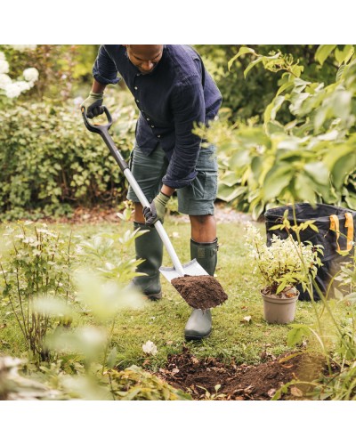 Лопата штыковая со скругленным лезвием телескопическая Fiskars Xact™ 111-130 см со шкалой, 1000620 (1066733) Лопата штыковая со скругленным лезвием телескопическая Fiskars Xact™ 111-130 см со шкалой, 1000620 (1066733)