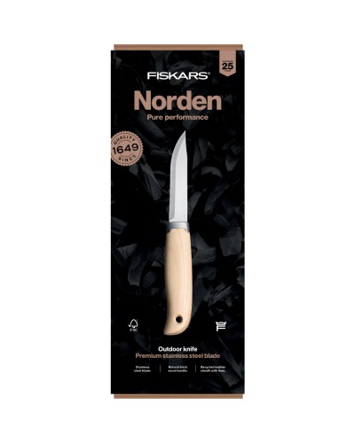 Походный нож Fiskars Norden™ Outdoor Knife, лезвие 98 мм (1072090)