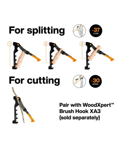 Настенный дровокол Fiskars, Кронштейн X-Series + Секач WoodXpert XA3 (1079159) Настенный дровокол Fiskars, Кронштейн X-Series + Секач WoodXpert XA3 (1079159)