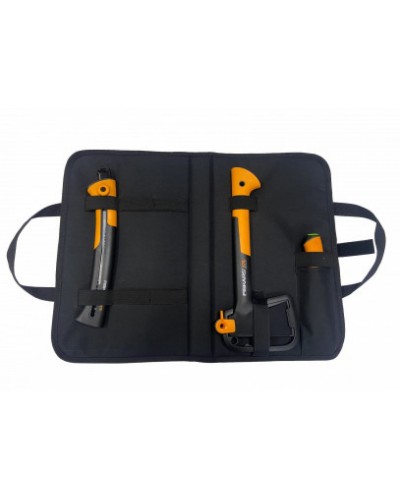 Подарунковий набір Fiskars, сокира X7 + ніж Heavy Duty + пилка Xtract SW75 + сумка (2021273)