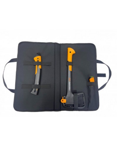 Подарунковий набір Fiskars, сокира X10 + ніж Heavy Duty + пилка Xtract SW75 + сумка (2021281)