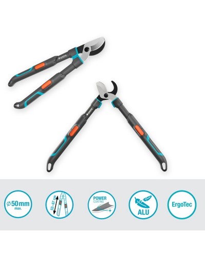 Сучкорез телескопический для зеленых веток до 50 мм Gardena TeleCut Pro S, 52-67 см (12040-20) Новинка 2025
