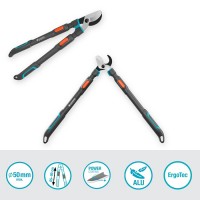 Сучкорез телескопический для зеленых веток до 50 мм Gardena TeleCut Pro L, 65-90 см (12041-20)