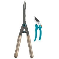 Ножницы для живой изгороди механические Gardena NatureCut и секатор EasyCut до 20 мм (12300-30)