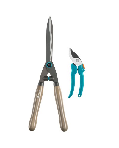 Ножиці для живоплоту механічні Gardena NatureCut та секатор EasyCut до 20 мм (12300-30)