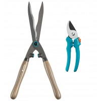 Ножиці для живоплоту механічні Gardena NatureCut та секатор EasyCut до 20 мм (12300-30)