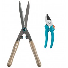 Ножиці для живоплоту механічні Gardena NatureCut та секатор EasyCut до 20 мм (12300-30)