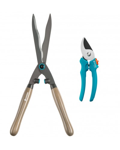 Ножницы для живой изгороди механические Gardena NatureCut и секатор EasyCut до 20 мм (12300-30)